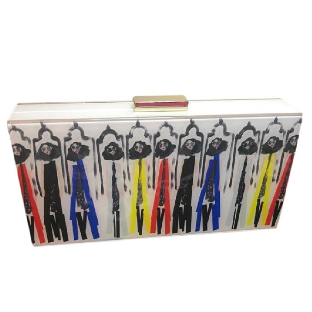 Alice + Olivia Multicolor Graphic Clutch